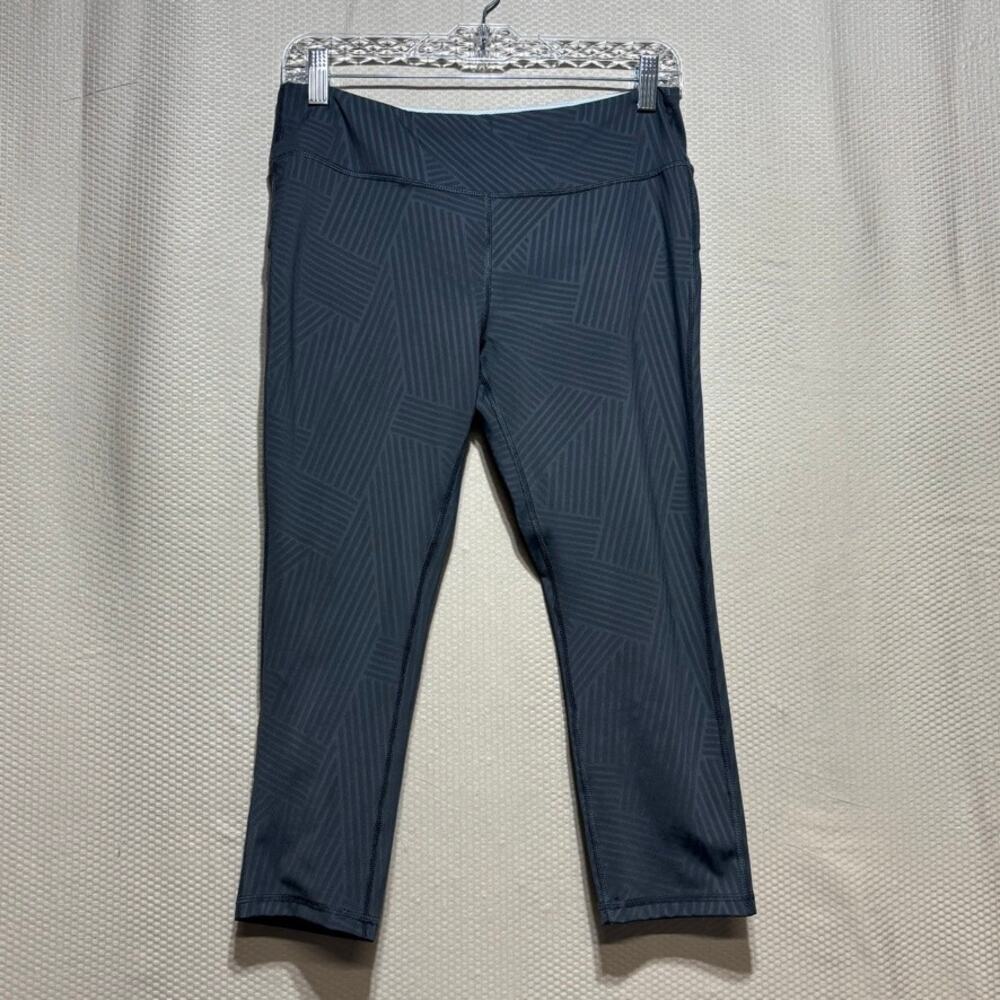 Marika Sport Women's 12-14 Charcoal Gray Compression Leggings Geometric